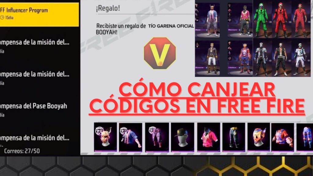 Códigos de Free Fire para obtener recompensas gratis